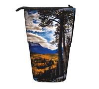 YHBLYKXP Estuche retráctil vertical con estampado de Rocky Mountain Range, bolsa de almacenamiento, apto para viajes de oficina y transporte diario