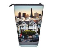 YHBLYKXP Estuche retráctil vertical con estampado de San Francisco, bolsa de almacenamiento, apto para viajes de oficina y transporte diario
