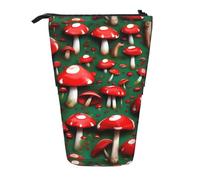 YHBLYKXP Estuche retráctil vertical con estampado de setas rojas, bolsa de almacenamiento, apto para viajes de oficina y transporte diario