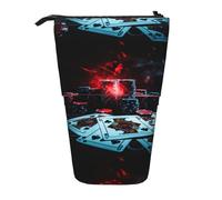 YHBLYKXP Estuche retráctil vertical con estampado de torneo de póquer, bolsa de almacenamiento, apto para viajes de oficina y transporte diario