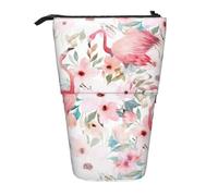 YHBLYKXP Estuche retráctil vertical floral con estampado de flamencos, bolsa de almacenamiento, apto para viajes de oficina y transporte diario