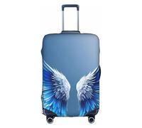 YHBLYKXP Funda de equipaje con estampado de alas de ángel, protector de maleta, funda protectora elástica, se adapta a maletas de 18 a 32 pulgadas, Blanco, XL