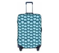 YHBLYKXP Funda de equipaje con estampado de ballenas de dibujos animados, protector de maleta, funda protectora elástica, se adapta a maletas de 18 a 32 pulgadas, Blanco, M