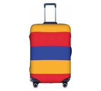 YHBLYKXP Funda de equipaje con estampado de bandera de Armenia, protector de maleta, funda protectora elástica, se adapta a maletas de 18 a 32 pulgadas, Blanco, L