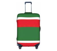 YHBLYKXP Funda de equipaje con estampado de bandera de la República de Chechenia, protector de maleta, funda protectora elástica, se adapta a maletas de 18 a 32 pulgadas, Blanco, XL