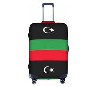 YHBLYKXP Funda de equipaje con estampado de bandera de Libia, protector de maleta, funda protectora elástica, se adapta a maletas de 18 a 32 pulgadas, Blanco, S
