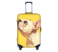 YHBLYKXP Funda de equipaje con estampado de bulldog francés, protector de maleta, funda protectora elástica, se adapta a maletas de 18 a 32 pulgadas, Blanco, M