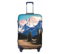YHBLYKXP Funda de equipaje con estampado de las Montañas Rocosas, protector de maleta, funda protectora elástica, se adapta a maletas de 18 a 32 pulgadas, Blanco, L