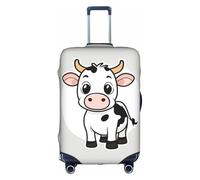 YHBLYKXP Funda de equipaje con estampado de vaca de leche de dibujos animados, protector de maleta, funda protectora elástica, se adapta a maletas de 18 a 32 pulgadas, Blanco, L