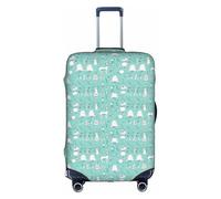 YHBLYKXP Funda de equipaje con estampado verde de alpaca de llama, protector de maleta, funda protectora elástica, se adapta a maletas de 18 a 32 pulgadas, Blanco, XL