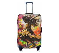 YHBLYKXP Funda protectora elástica para equipaje, diseño de baile con música, se adapta a maletas de 18 a 32 pulgadas, Blanco, S