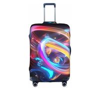 YHBLYKXP Funda protectora para carrito con estampado de clave de música, protector de maleta de moda, cremallera oculta, Blanco, L