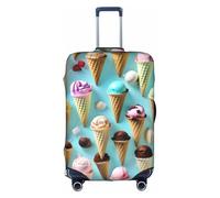 YHBLYKXP Funda protectora para carrito con estampado de conos de helado, protector de maleta de moda, cremallera oculta, Blanco, M