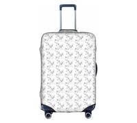 YHBLYKXP Funda protectora para carrito con estampado de grúa japonesa, protector de maleta de moda, cremallera oculta, Blanco, L