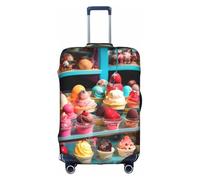 YHBLYKXP Funda protectora para carrito con estampado de helado, protector de maleta de moda, cremallera oculta, Blanco, XL