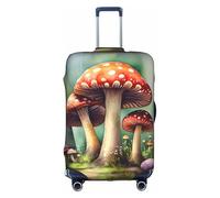 YHBLYKXP Funda protectora para carrito con estampado de hongos japoneses, protector de maleta de moda, cremallera oculta, Blanco, S