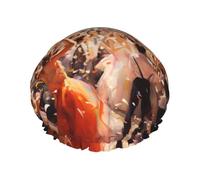 YHBLYKXP Gorro de ducha ajustable de doble capa con estampado de fiesta de martes, gorro de ducha reutilizable para salón de spa para mujer