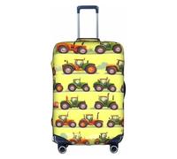YHBLYKXP Green Fields Farming Machine - Funda protectora para carrito con diseño de máquina de agricultura, protector de maleta de moda, cremallera oculta, Blanco, S
