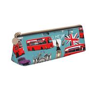 YHBLYKXP I Like London - Bolsa de almacenamiento de artículos de papelería de piel triangular, bolsa de maquillaje portátil, almacenamiento diario de objetos pequeños, Blanco, Talla única, Ligero
