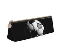 YHBLYKXP I Like Soccer - Bolsa de almacenamiento de piel triangular para artículos de papelería, bolsa de maquillaje portátil, almacenamiento diario de objetos pequeños, Blanco, Talla única, Ligero