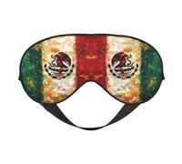YHBLYKXP Máscara de ojos con estampado de bandera mexicana americana, con correas ajustables, máscara opaca para mujeres y hombres, máscara de ayuda para dormir