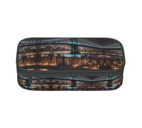 YHBLYKXP New York Manhattan Bridge Night Print - Bolsa de almacenamiento de gran capacidad para suministros de oficina, bolsa de maquillaje, organizador de escritorio con