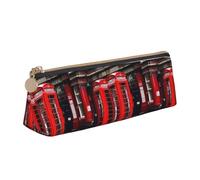 YHBLYKXP Phone Booth London Street - Bolsa de almacenamiento de artículos de papelería de cuero, bolsa de maquillaje portátil, almacenamiento diario de artículos pequeños, Blanco, Talla única, Ligero