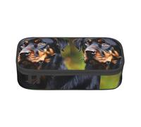 YHBLYKXP Rottweiler - Bolsa de almacenamiento de gran capacidad con estampado de patrón de viaje, caja de suministros de oficina, bolsa de maquillaje, organizador de escritorio con