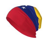 YHBLYKXP Sombrero de frijol con estampado de la bandera de Venezuela, sombrero de frijol perezoso, pañuelo cálido para la cabeza, gorro de punto elástico, color negro, Negro -, talla única
