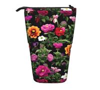 YHBLYKXP Thug Life - Estuche retráctil vertical con estampado de flores, bolsa de almacenamiento, apto para viajes de oficina y transporte diario