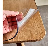 YHBZ Rectángulo de Mantel,Tela de Vidrio de Cristal Suave,Tapete De Mesa de Transparente.Cubierta Protectora de Escritorio de PVC,3 mm Espesor,Resistente al Calor,Impermeable,90 * 150cm/35.4 * 59in
