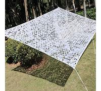 YHBZ Red de Camuflaje Blanca,Tela de Camuflaje Grande,Malla Sombra de Bloqueador Solar,Toldo Transpirable Exteriores,para Acampar,decoración de Fondo,sombrilla,Tiro de Caza,3x7m(10 * 23ft)