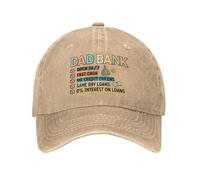 YHCIREB Gorra de béisbol Bank of Dad Fatherhood Unisex Día del Padre Vida de papá Denim Desgastado Actividades Gorra Snapback Suave sin Estructura