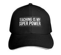 YHCIREB Gorra de béisbol La enseñanza es mi Superpoder Camiseta Esencial Golf Invierno para Hombre Sol Mujer 2025 Gorra para Hombre