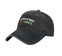 YHCIREB Gorra de béisbol La Felicidad es Cuando los débitos Son créditos Gorra Snapback con pompón para Mujer, Playa, Hombre