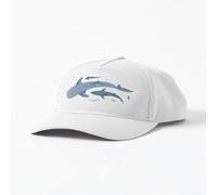 YHCIREB Gorra de béisbol monocromática Azul Acuarela tiburón océano sobre Negro para Unisex Adulto Exterior Casual Sombrero para el Sol