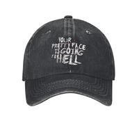 YHCIREB Gorra de béisbol Unisex Him Band tu Linda Cara se va al Infierno Gorra Vintage Ajustable con Cierre a presión