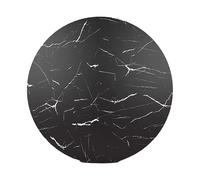 YHDMDQ 60 70 80cm Superficie De Mesa Redonda, Tablero De Mesa Resistente A Los Arañazos, Cubierta Protectora De Escritorio Duradera para Mesas De Café(Black,30cm(11.81in))