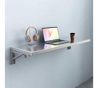 YHDMDQ Mesa Plegable Pared De Acero Inoxidable, Mesa Flotante Plegable, Escritorio De Hojas Abatibles Mesa De Comedor De Montaje En Pared Mesa Bar Colgante(40x20cm/16x8in)