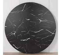 YHDMDQ Tablero De Mesa De Madera, Superficie De Mesa De Repuesto Redonda De 30 40 50cm para Mesas De Café De Comedor De Patio(Black,80cm(31.5in))