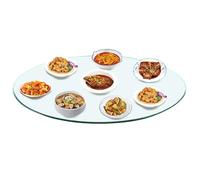 YHDMDQ Tablero De Mesa De Vidrio Templado Transparente, Superficie De Mesa Redonda De Vidrio para Cocina, 45/60/80cm Paneles De Mesas Transparentes Pulidos(65cm(25.59in))