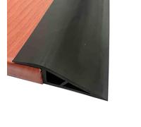 YHDMDQ Tira De Umbral De Autoadhesivo, Tira De Transición De Suelo De PVC, Riel De Transición Puerta Piso Impermeable, para Juntas Entre Suelo Y Baldosa(Black)