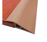 YHDMDQ Tira De Umbral De Autoadhesivo, Tira De Transición De Suelo De PVC, Riel De Transición Puerta Piso Impermeable, para Juntas Entre Suelo Y Baldosa(Light Brown)