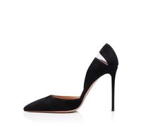 YhdtHSF Zapatos de tacón Alto de Punta Afilada para Mujeres de 12 cm, Estilo clásico y básico, fáciles de Poner, Ideales para Fiestas.,Negro,44 EU