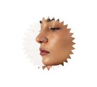 Yheakne Boho Cristal Corazón Anillo De Nariz De Oro Cz, Brazalete De Cristal Septum en Forma De U Clip Stud Aro De Joyería