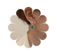 Yheakne Pendientes Colgantes Esmeralda Vintage Pendientes De Cristal Verde Esmeralda Pendientes De Oro Esmeralda Cúbico Francés Verde Gota Joyas Para Mujeres Y Niñas