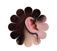 Yheakne Vintage Black Dragon Cuff Wrap Pendientes Black Dragon Ear Climber Pendientes Punk Animal Cartílago Ear Crawler Pendientes Gótico Clip on Wrap Pendientes Joyería para mujeres y niñas