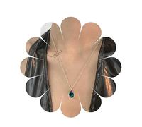 Yheakne Vintage Verde Esmeralda Collar De Gargantilla De Oro Lágrima Esmeralda Collar De Cristal De La Gota De Agua Esmeralda Collar Colgante Minimalista Cadena De Joyas Para Mujeres Y Niñas (ovalada)