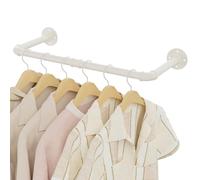 YheenLf Perchero de Pared Tubo Industrial, 64cm Barra de Armario para Colgar Ropa, Riel Colgante Desmontable, Ahorro de Espacio, Fácil Instalación, Beige, 1-Pack