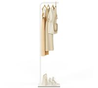 YheenLf Perchero de Pie, Burro para Abrigos, Sombreros, Bufandas, para Ropa, Placa inferior de roca estable, Perchero de pasillo, 39×26×180cm, Blanco